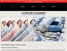 Tablet Screenshot of 5star-drycleaners.com